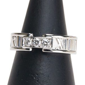 TIFFANY & CO. 18k Silver Diamond Atlas Ring